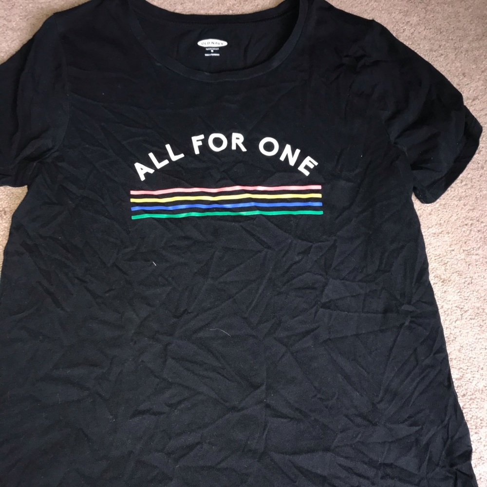 all for one black tee